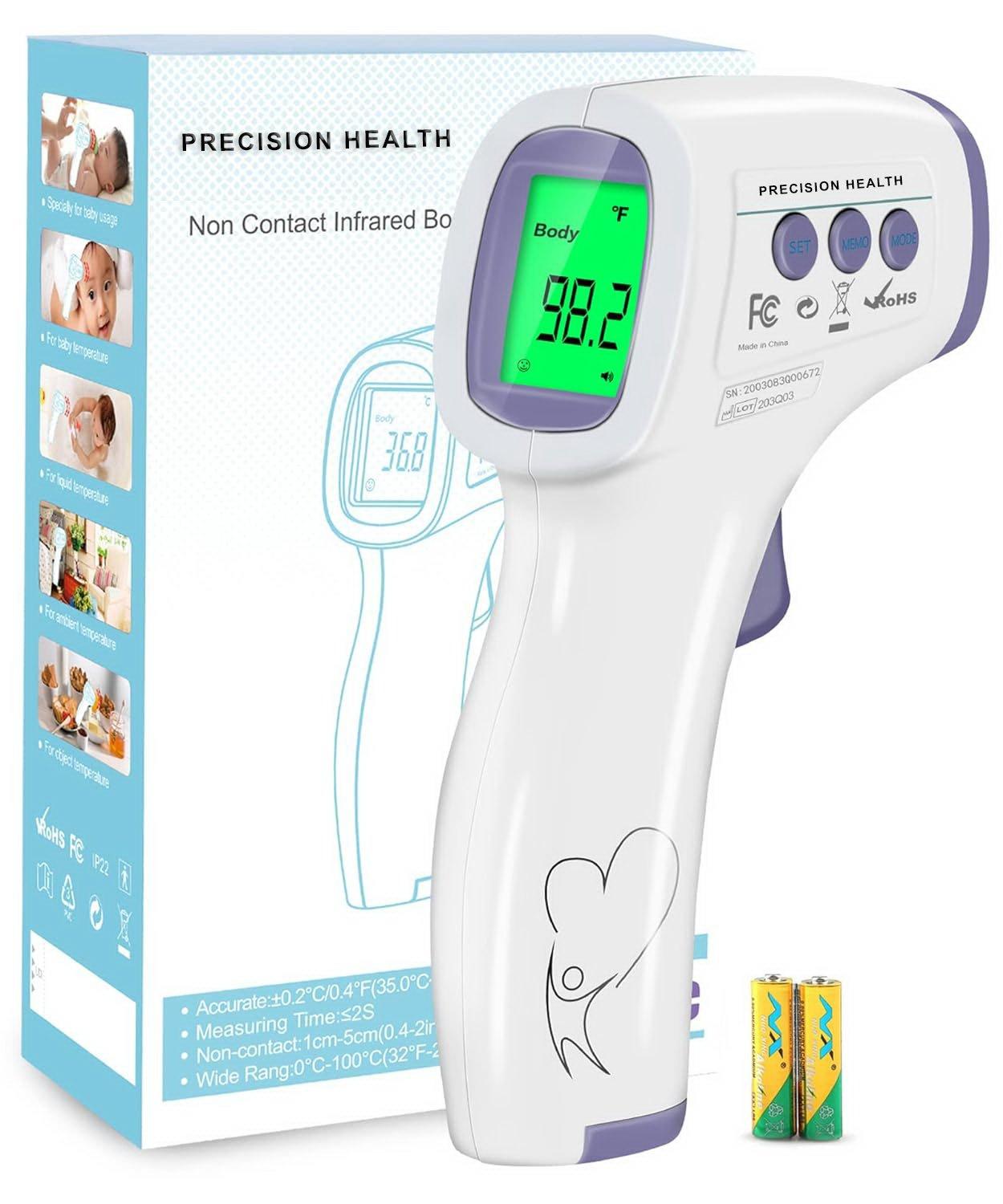 Infrared Non Contact Forehead Thermometer Digital No-Touch  Thermometer 3 in 1 for Adults and Kids Fever Check Thermometer Temperature Gun for Baby